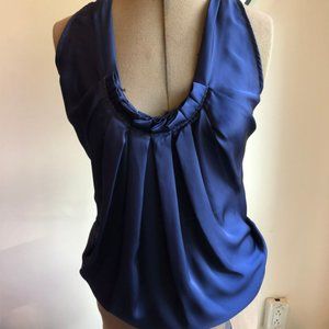 Collective Concepts sleveless blouse navy sz S